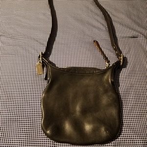 Coach dark brown leather crossbody